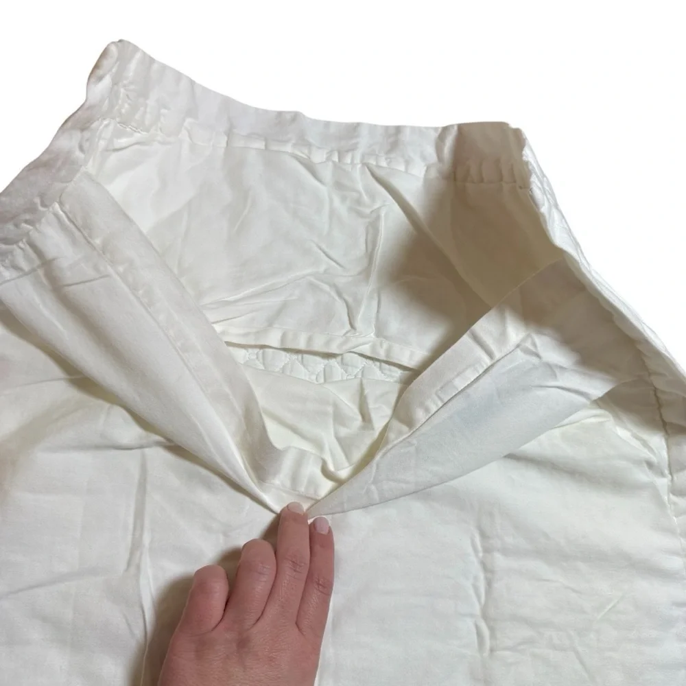 Charter Club White Quilted Pillow Sham Queen Cotton Bedding Cover